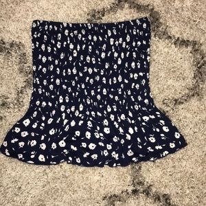 Rue 21 navy and white super cute soft tube top
